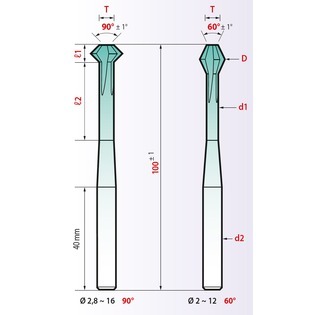 8490 - bi-face, 90°, carbure